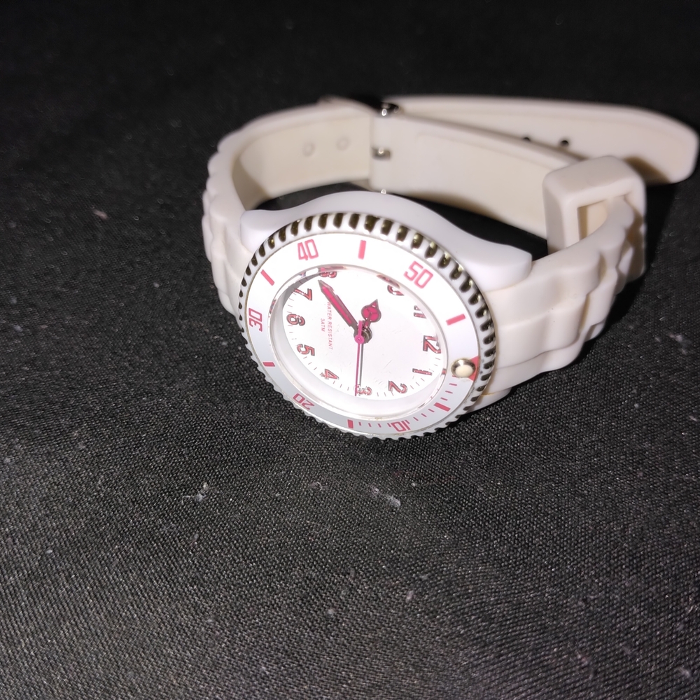 Chic White and Pink Women's Watch